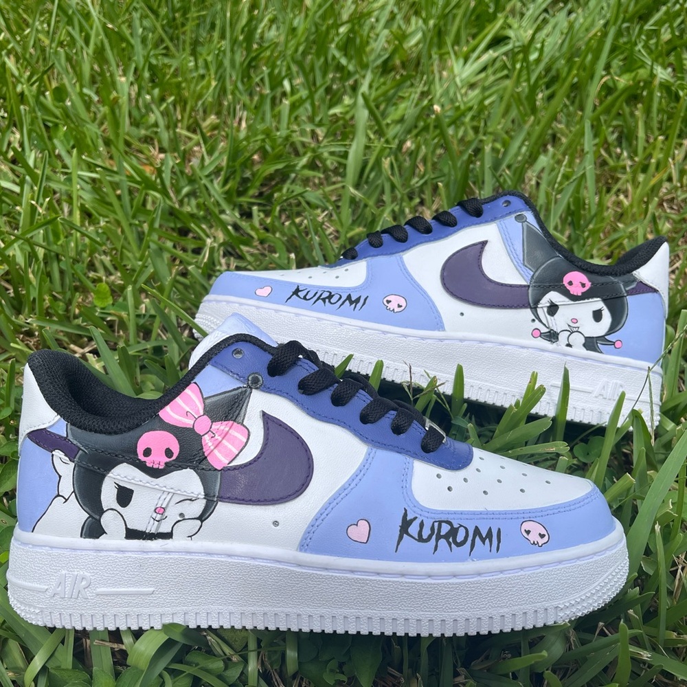 Kuromi Air Force 1 Nike Shoes Youth Sizes - Picture 3 of 8